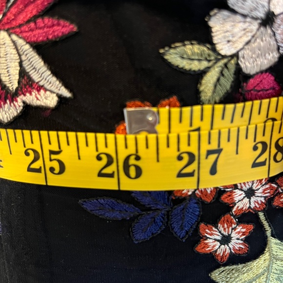 Bardot Black Embroidered Floral Sheath Dress | Mesh Overlay Cocktail - Picture 10 of 13